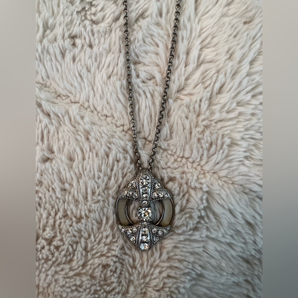 Lia Sophia Long Silver Necklace